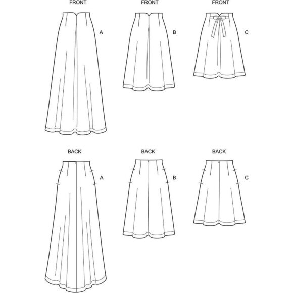 New Look Sewing Pattern 6642 Skirt Raised Waist Misses Size 8-20 - Picture 3 of 7